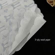 40 chiếc mỗi gói khăn ăn dùng một lần có họa tiết nơ, khăn ăn giấy ren đồ uống, khăn ăn giấy có viền gợn sóng, khăn giấy ăn cocktail hoàn hảo cho đám cưới, tiệc sinh nhật - Màu xanh nhạt - Xem 7