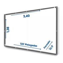 150 Inch Projector Screen With Black Borders For Your Best Experience - trắng - Xem 6