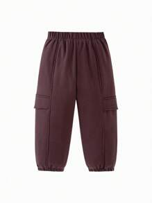 mini bala Pantalones casuales gruesos para niños y niñas - Nueva colección de invierno 2024