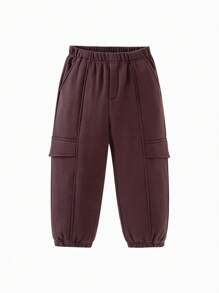 mini bala Pantalones casuales gruesos para niños y niñas - Nueva colección de invierno 2024