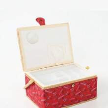 Sewing Basket - Christmas Sewing Box With Large Capacity For Sewing Supplies, Sewing Organizer Box Sewing Kit Storage Christmas Gift For Sewing Craft Lovers - Red Christmas - View 3