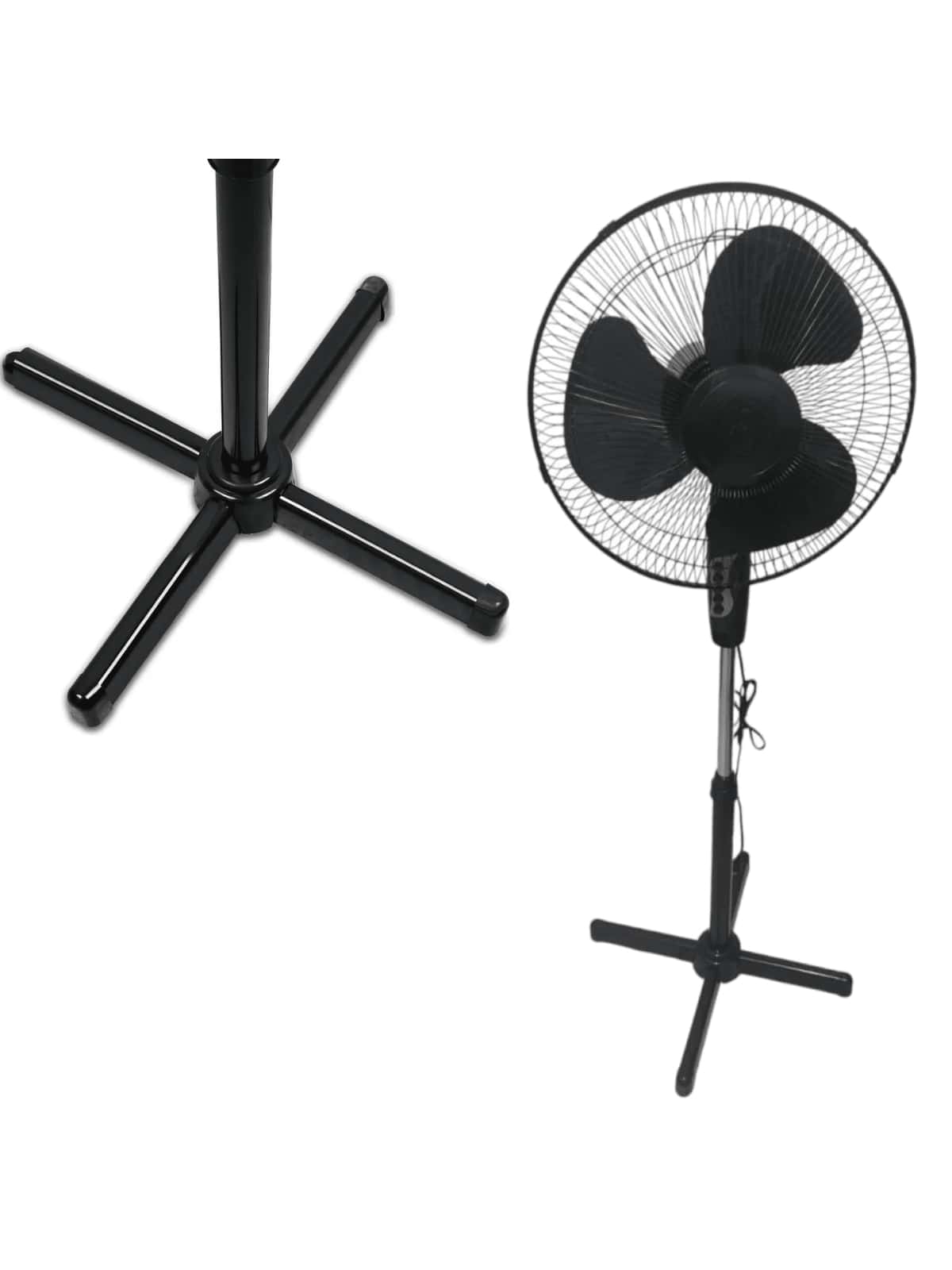Portable Column Fan Compact Adjustable 3 Intensities Efficient Air - màu đen - Xem 1