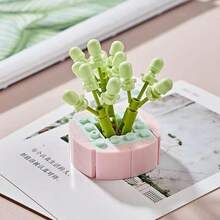 Bộ 10 khối xây dựng chậu, 520 khối gạch xây dựng mini có mô hình chậu hoa chân thực, khối gạch xây dựng cây lâu năm sáng tạo trang trí nhà cho người lớn, quà tặng sinh nhật và trang trí trong nhà cho ngày lễ tình nhân - Nhiều màu - Xem 11