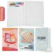160/308/320/480 Colors PU Material /Cardboard Material Nail Display Book Nail Polish Books With Fake Nails Tips False Nails Styles Showing Book Nails Tool,240/360/480/600PCS False Nail *200/400/500/PCS Number Stickers/Set,Christmas And Winter Nail Tools