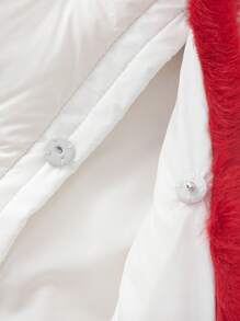 Balabala Girls' Chinese-Style Down Jacket Embroidered Winter 2024 Two-Piece Collection - White and Red - View 8