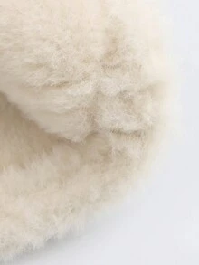 Women's Casual Gold Button Decorated Fleece Jacket, Autumn