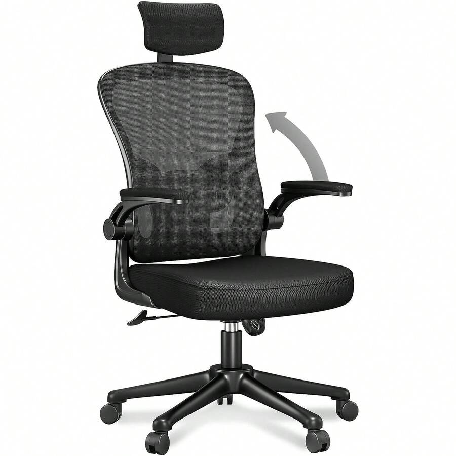 Bigzzia Ergonomic Office Chair With Adjustable Headrest, Armrests And
