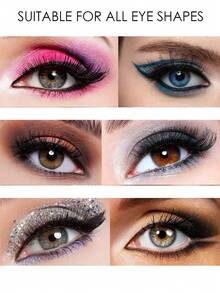 8 对经典睫毛圆形睫毛交叉仿貂皮睫毛浓密睫毛短睫毛 - 自然纖長款 - 查看 6