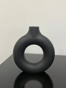 1 件塑料甜甜圈形花瓶，现代简约圆形花瓶装饰，仿陶瓷花瓶，创意家居装饰工艺品，适用于客厅 - 彩色 - 查看 15