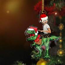 1 móc khóa khủng long tùy chỉnh - Hình ảnh tùy chỉnh cá nhân bằng Acrylic, thích hợp cho ba lô và cặp học sinh - Món quà độc đáo cho thú cưng, Halloween và Giáng sinh - Nhiều màu - Xem 7