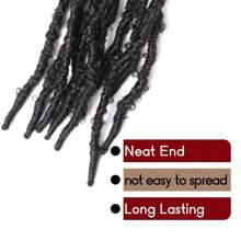Butterfly Locs Crochet Hair 24 Inch ,8 Packs Pre-Twisted Synthetic Crochet Locs Pre-Looped Distressed Faux Braids - 1# - View 4