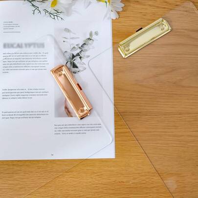 لوح كتابة أكريليك قياس 8.6 * 12 بوصة، مع مشبك دقيق، قابل للتعليق، شفاف - مقاس قياسي A4، مناسب للمكتب والمدرسة، ضروري للعودة إلى المدرسة