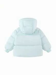 Balabala Girls' Down Jacket Cloud Patterned Warm Winter 2024 Outerwear - Ice Blue - View 5