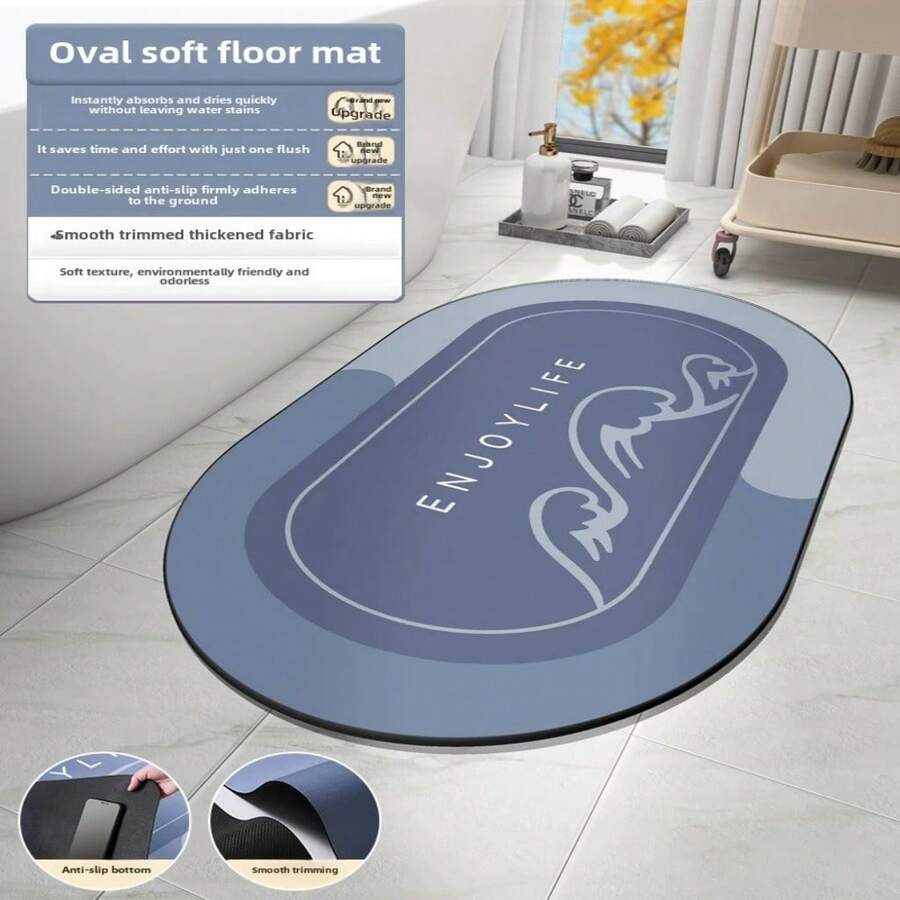 Thảm tắm siêu thấm chống trượt - Nhanh khô, có thể giặt bằng máy, thiết kế hình học, thích hợp cho phòng tắm vòi sen, phòng tắm, nhà bếp và phòng giặt ủi - nhiều màu - Xem 1