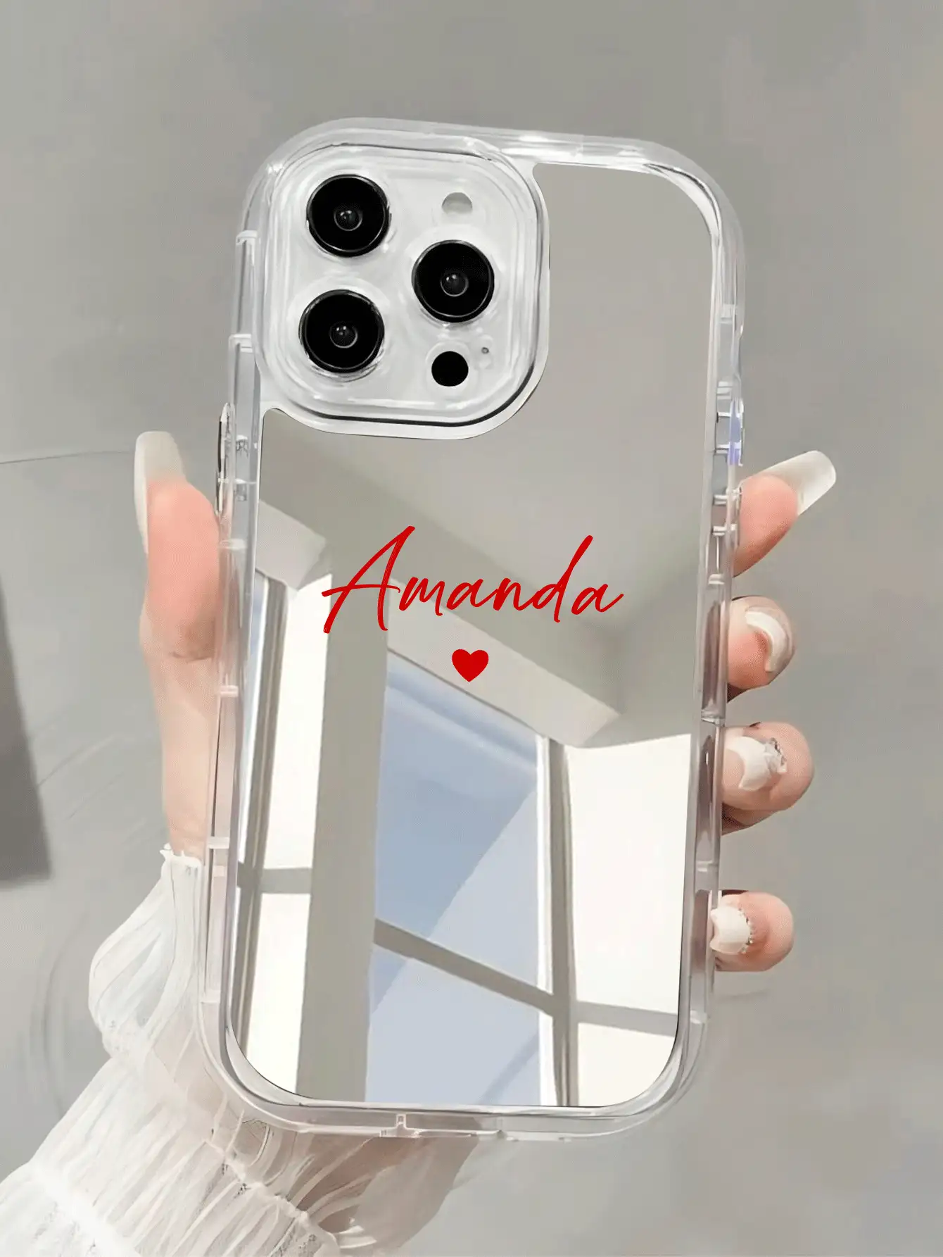 Personalized Heart Signature Quote Anti-Drop Thick Transparent Phone Case Protective Cover For S23 24 Ultra, A15, S22, S23, S25 Ultra, A13, A14, A16, A53, A54, A55, A56, A05, A04,Customized Phone Cases,Street Casual Chic,Cell Phones & Accessories,Season Picks,Fashionable Personalized Phone Case,Boyfriend,Girlfriend,Family,Friends,Grandparents,Couple,For Anniversaries,For Birthdays - Clear - View 3