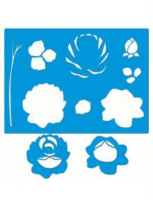 Stencil 21 X 29 Medium Pink Hollow Mold For Painting On Fabric MDF Wood Wall Floor Paper T-Shirt Dishcloth - 白色 - 查看 5