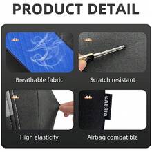 Car Seat Covers Universal Set Blue - Car Seat Covers Complete Set - Car Seat Protectors/Protective Covers Universally Fitting Car, 2 Front Seat Covers, 1 Rear Seat Cover