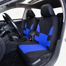 Car Seat Covers Universal Set Blue - Car Seat Covers Complete Set - Car Seat Protectors/Protective Covers Universally Fitting Car, 2 Front Seat Covers, 1 Rear Seat Cover
