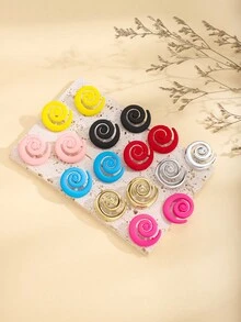 3 Cặp Hoa Tai Đính Đá Hình Giọt Nước Hình Con Muỗi Dễ Thương Bằng Acrylic, Thích Hợp Cho Phụ Nữ Đeo Hàng Ngày Và Làm Quà Tặng - Màu 1 - Xem 4