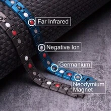 Vinterly Magnetic Bracelets Male Stainless Steel 12mm Wide Magnet Men Hand Chains Link Health Energy Jewelry Waterproof - Line - View 3