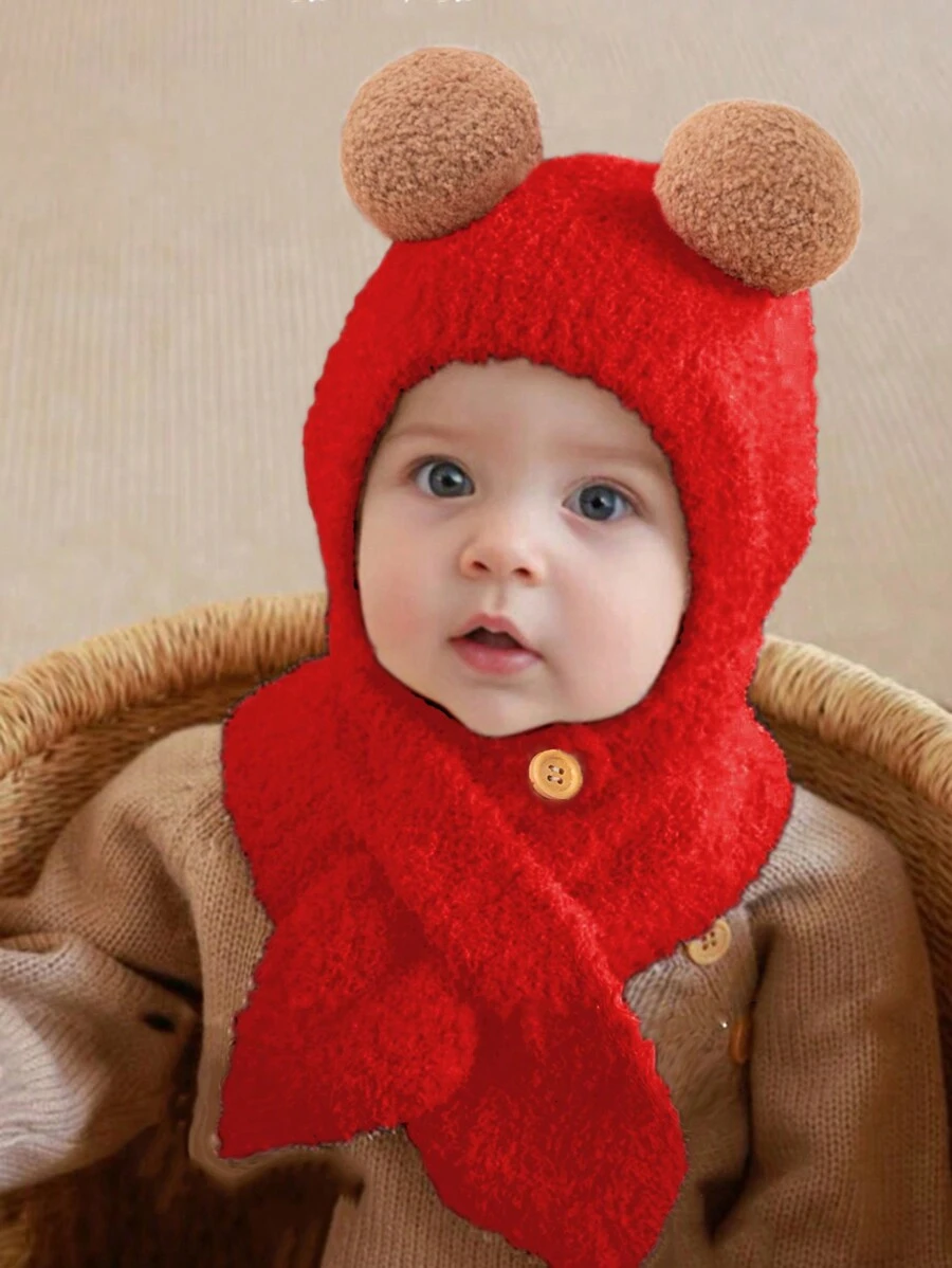 2件套儿童针织帽围巾套装，儿童冬季保暖双件套，舒适针织帽围巾组合，时尚冬季配饰，可爱多彩冬季套装，儿童必备冬季双件套