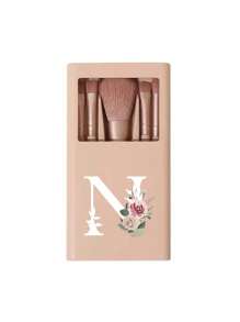 Set di pennelli cosmetici portatili color pelle con specchi, stampa floreale con lettere da A a Z, set di pennelli per trucco con setole morbide, pennelli da viaggio per il trucco con scatole a specchio, penne cosmetiche multifunzione mini, pennelli per fondotinta, pennelli per ombretti, strumenti di bellezza per principianti, pennello miscelatore, organizer per il trucco, rastrelliera per il trucco, include pennelli cosmetici, regali ideali per ragazze, set di strumenti per il trucco portatili, articoli da viaggio necessari, set di pennelli completo, set di pennelli per il trucco, kit di trucco completo, set di pennelli, set di pennelli per il trucco, set regalo per il trucco