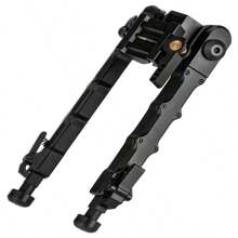 户外战术 V9 竹腿三脚架，6 英寸平头金属可调节三脚架