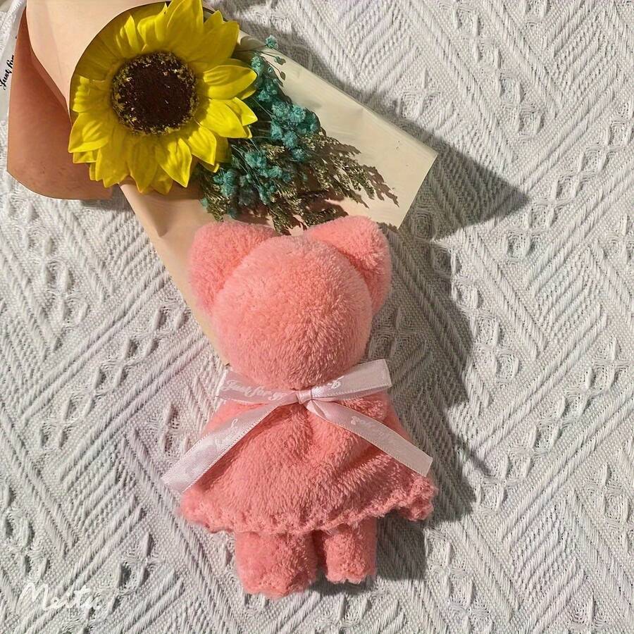 8pcs Cute Bear Towel Gifts Set, Practical Christmas/New Year's Gift, Suitable For Holidays, Weddings, Store Celebrations, Parties
