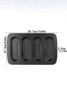 1 件 4 腔法棍面包盘模具、不粘法式面包模具、厨房烘焙工具