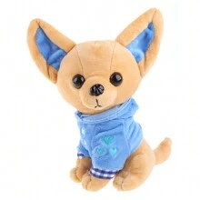 Juguetes de peluche novedosos en forma de perro Chihuahua de peluche relleno para muñecas, decoración del hogar y fiestas de Navidad - Multicolor - Ver 4