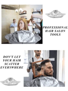 1 chiếc áo choàng cắt tóc, áo choàng cắt tóc ô gấp, đồ dùng cắt tóc chuyên nghiệp chống thấm nước, sử dụng cắt tóc chuyên dụng, áo choàng cắt tóc cho người lớn, giữ tóc không bị rơi ra khỏi quần áo và sàn nhà - Nhiều màu - Xem 5