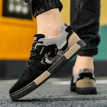 New Men Lightweight Soft Bottom Leather Lace-Up Casual Sneakers, Fashionable Low-Top Breathable Flat Bottom Sporty Shoes, All-Season