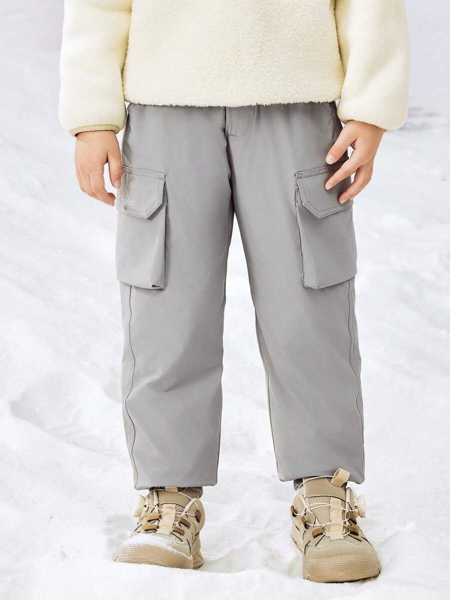 mini bala 男童三防保暖裤 防水防油冬季系列 - 灰色 - 查看 1