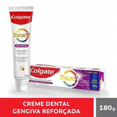 Loja Sages Creme Dental Colgate Total 12 Gengiva Reforçada 180g