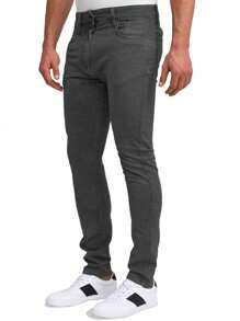 Shendy Vendy Men's Slim Pants, Fashion Stretch Skinny Denim Pants, Classic Men's Jeans With Pocket - 燧石 - 查看 2