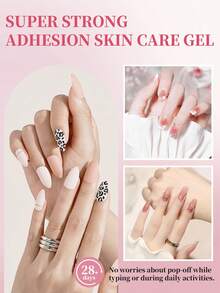 COLOURSMILE 15g Solid Nail Glue, Suitable For Soft Gel Nail Stickers, Strong Transparent Acrylic Nail Stickers, Press-On Fake Nails, Hard Gel Nail Glue, For DIY Manicure, Home UV Lamp Curing - Clear - View 4