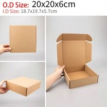 12pcs/Pack Kraft Paper Corrugated Boxes, Multi-Size Options, Postal Shipping Cartons, Packaging, Airplane Boxes, Gift Boxes, Corrugated Boxes, Shipping Boxes Valentine's Day