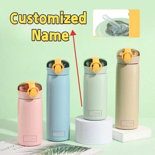 1 copo térmico com nome personalizado e canudo, copo minimalista portátil, adequado para homens/mulheres/estudantes, garrafa de água esportiva fácil de limpar, requintado, personalizado de alta qualidade, único, presentes ideais para ela, namorado, namorada, pai, mãe, família, amigos, filho, filha, estudantes, trabalhadores, escola infantil, casa, escritório, equipamentos de acampamento e caminhada
