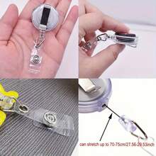 1 cuộn huy hiệu hình trái tim sống động có thể thu vào - Giá đỡ ID bằng PVC bền với khả năng xoay trơn tru và cố định chắc chắn dành cho sinh viên, nhân viên văn phòng và chuyên gia làm quà tặng ngày lễ tình nhân - Nhiều màu - Xem 3
