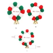 1 pièce Collier de Noël pour Animaux de Compagnie avec Cloche, Matériau en Peluche Pompon, Accessoire Mignon de Vacances pour Chiens et Chats, Décoration de Noël, Costume d'Animal de Compagnie, Accessoire Photo de Petit Animal de Compagnie, Meilleurs Cadeaux
