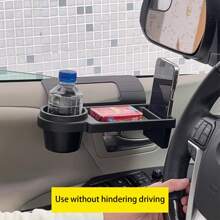 Car Door Hanging Storage Box Slim And Compact Easy Access Cup Holder Suitable For All Vehicles Use - Black - View 3