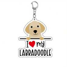 Acrylic Dog Breed Keychains - I Love My Dog Themed Key Rings - Animal Lovers Car Keychain With Assorted Breeds For Birthday Gifts And Bag Decoration - One Piece - Multicolor - View 12