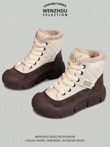 Women's New Sports Outdoor Snow Boots, Fluffy Lined, Thick, Comfortable, Anti-Slip, Versatile For Winter