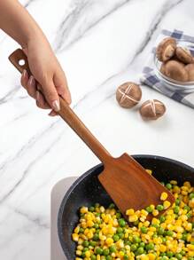 1 pieza Espátula de madera dedicada para sartén antiadherente, utensilio de cocina