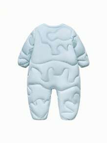 mini bala Bộ đồ liền thân hình quả trứng ấm áp cho bé trai và bé gái mùa đông - Màu xanh nhạt - Xem 5