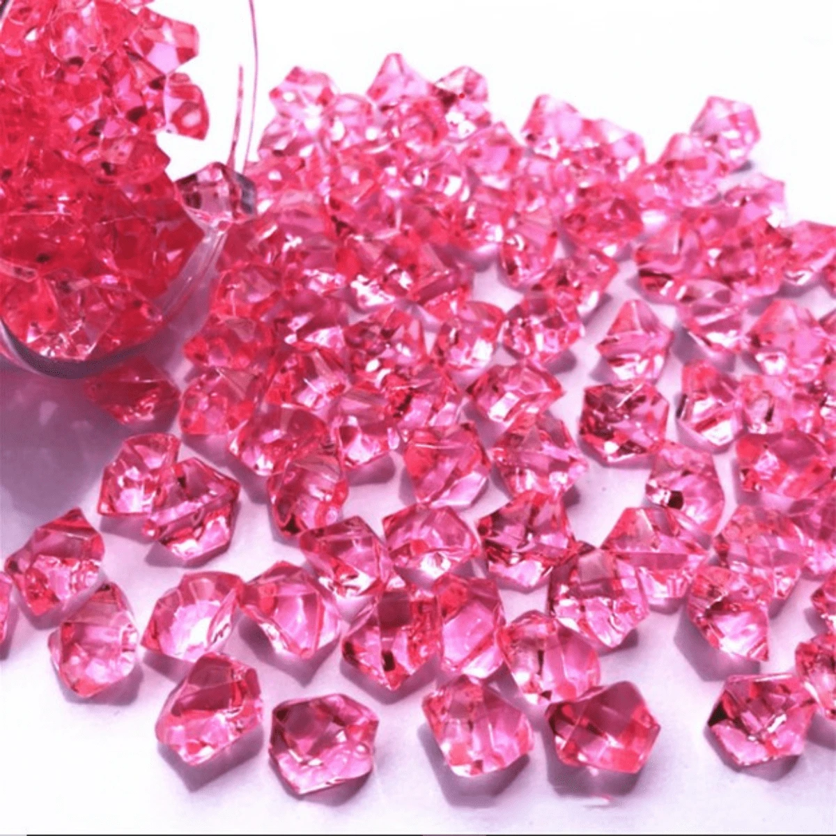 Acrylic Crystal Stone For Aquarium Arrangement Decoration In Pink Color - Hot Pink - View 1