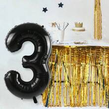 1/2 件黑色 40 英寸巨型数字铝箔气球适用于 16 岁、18 岁、20 岁、21 岁、25 岁、30 岁、40 岁、50 岁、60 岁、70 岁、80 岁生日派对、周年纪念和其他庆祝装饰 - 黑色 - 查看 25
