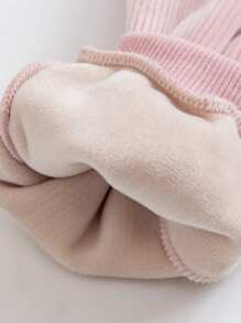 mini bala 小女孩保暖牛仔裤 厚秋冬季宝宝长牛仔裤 - 粉色 - 查看 8