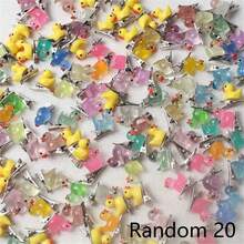 20 件鸭形时尚发夹，可爱优雅的侧面发饰，适合女士和女孩的装饰礼物，适合日常和节日佩戴 - 黃色 - 查看 13