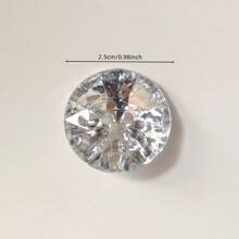 10/20/30 件亚克力仿水晶纽扣，透明双眼心形圆形多功能纽扣，适用于家纺、服装、鞋子、箱包、DIY 工艺品 - 銀白色 - 查看 31